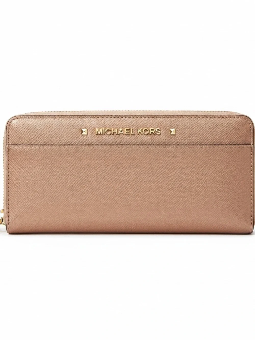 Michael Kors Leather Zip Wallet - Rose Taupe